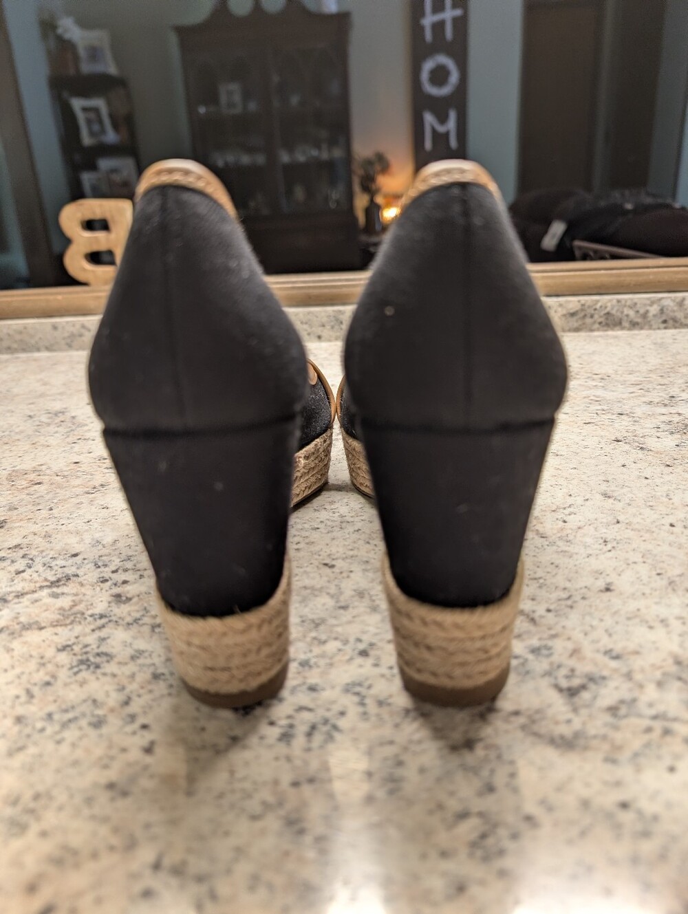 Tory Burch Majorca Espadrille Wedges in Black & Brown NWT - Picture 3 of 5